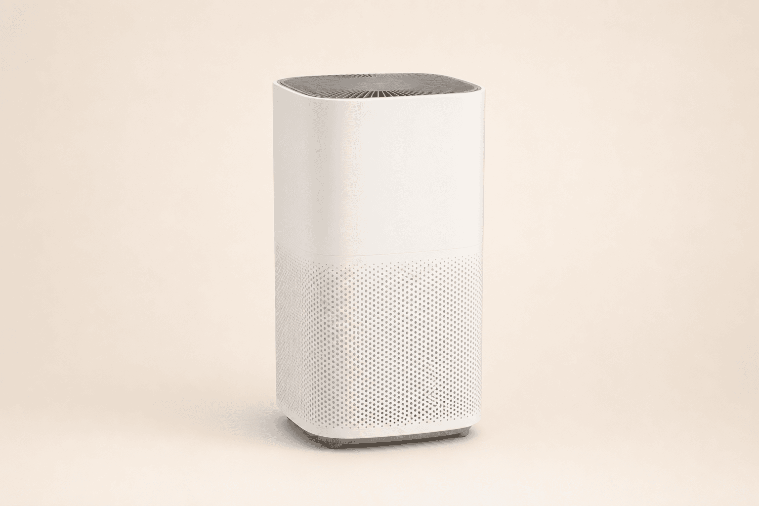 Premium HEPA air purifier on a cream background